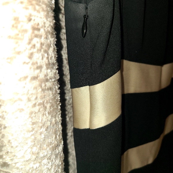 Ann Taylor Black and Cream Midi Dress - Picture 6 of 8